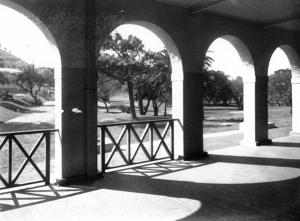 Gymnasium verandah, 1933