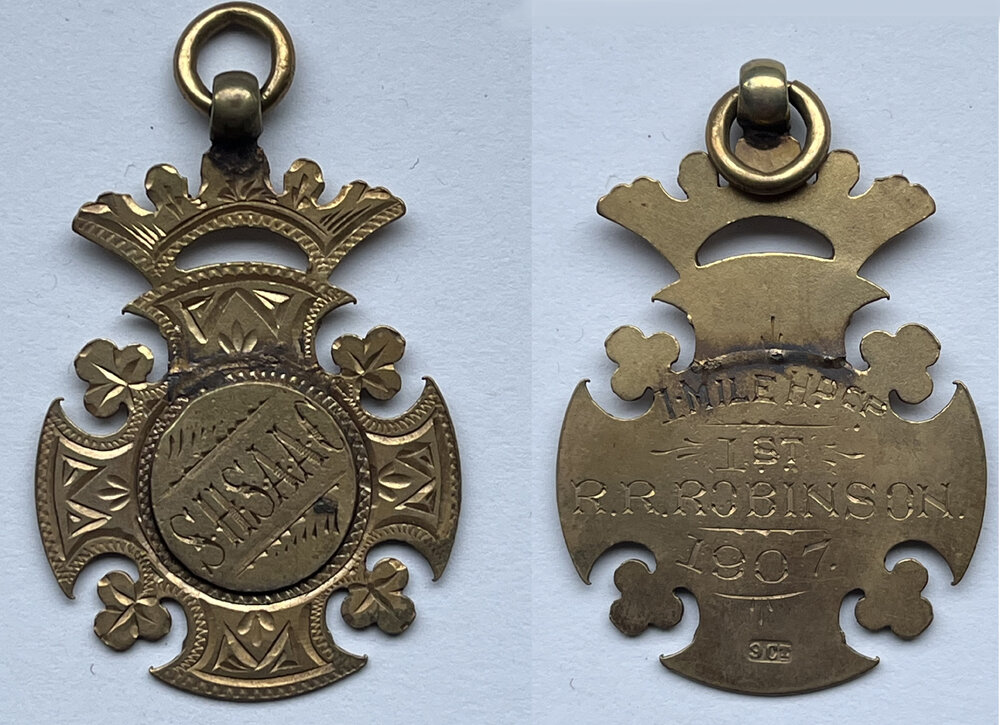 Athletics Medal 1907 - 1 mile handicap