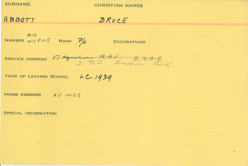 World War 2 index cards - A