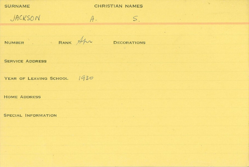 World War 2 index cards - J