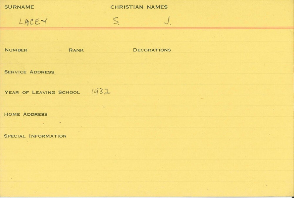 World War 2 index cards - L