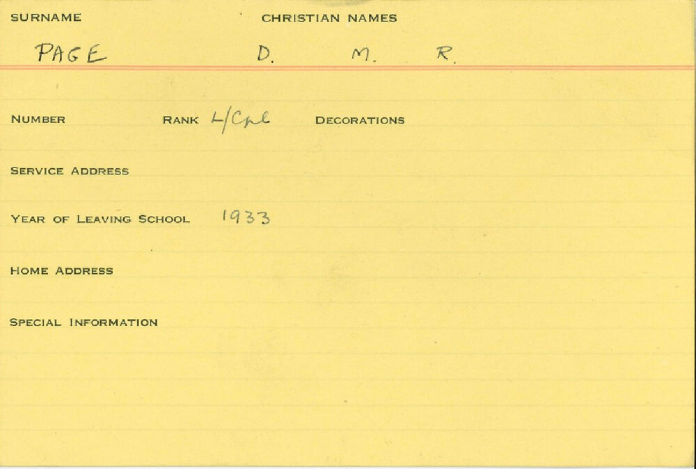 World War 2 index cards - P