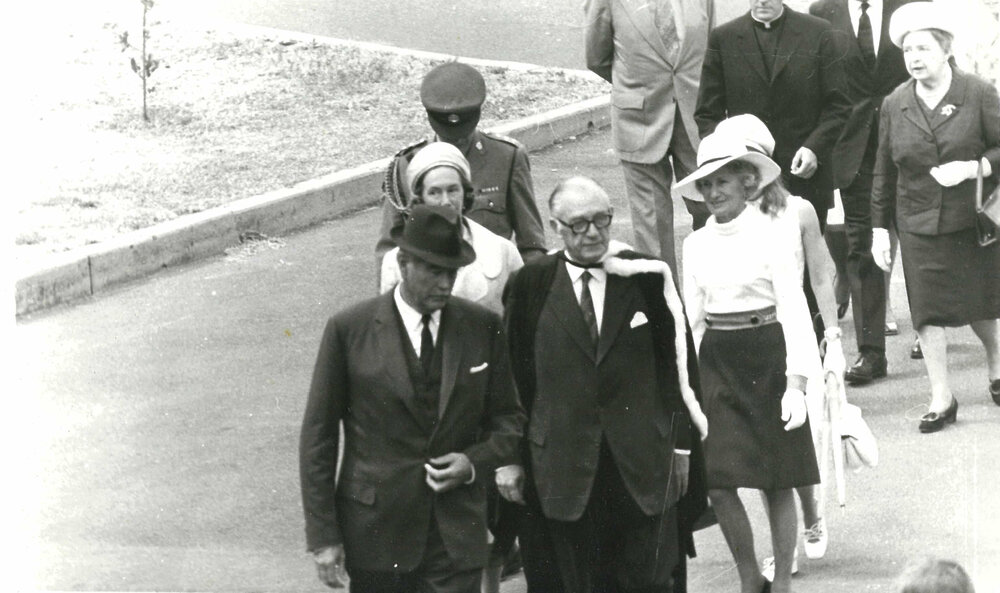 Photograph of the official opening of the McDonald Building, 17 March 1972