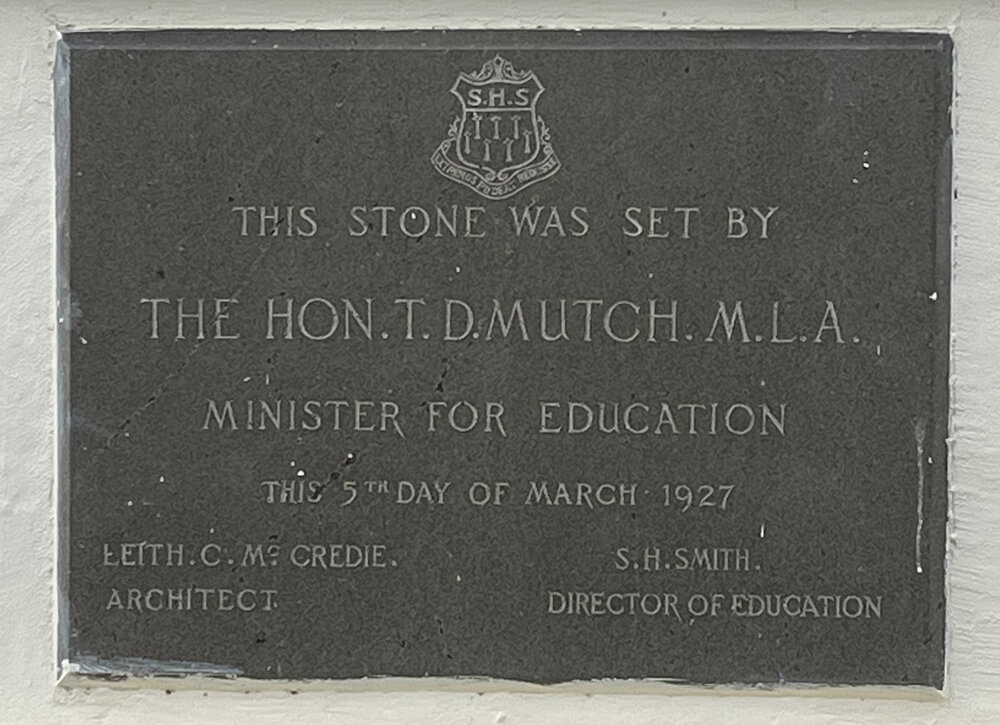 Foundation Stone, Main Building, Moore Park