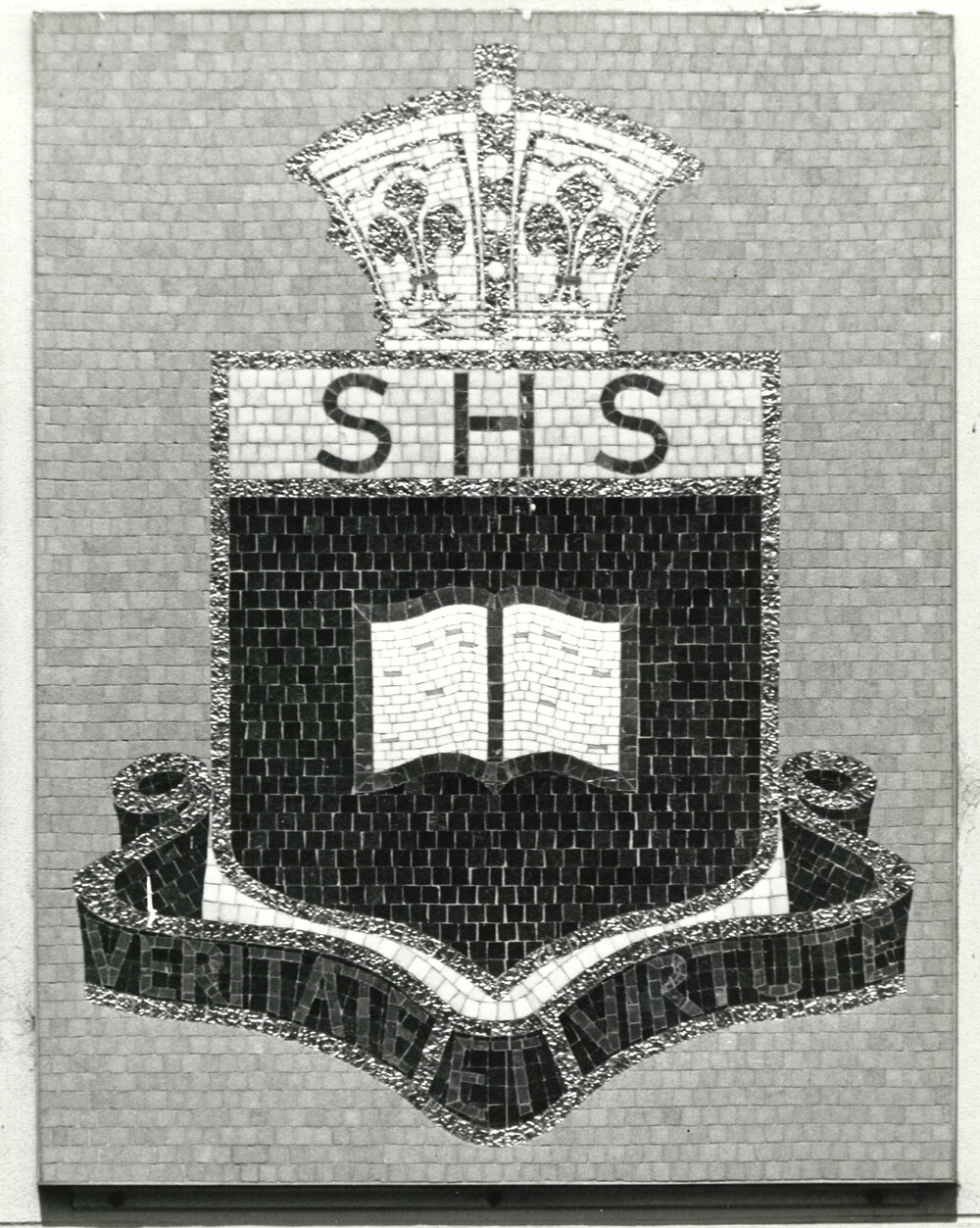 Mosaic school badge, Killip Wing