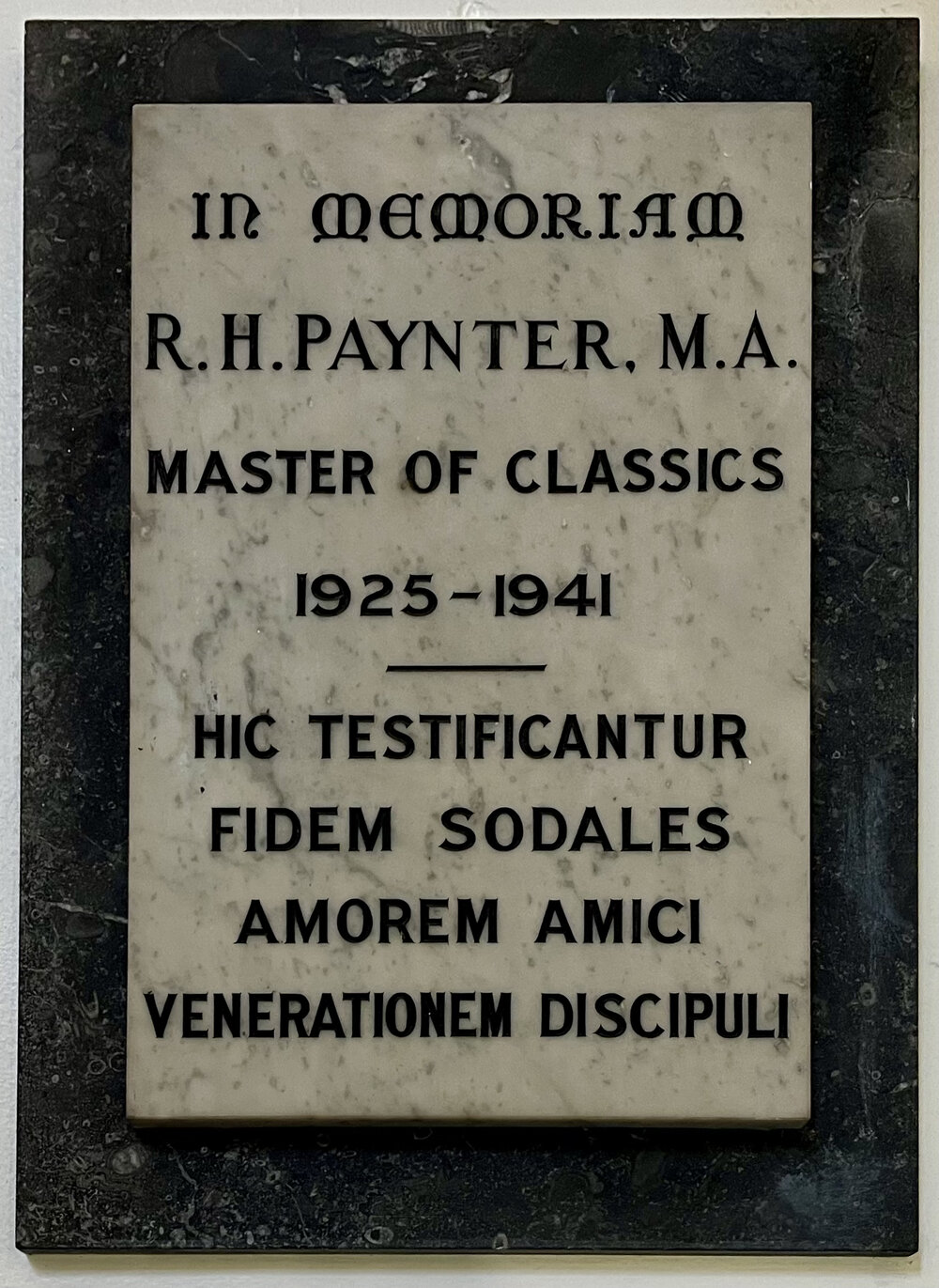 Tablet: R H Paynter