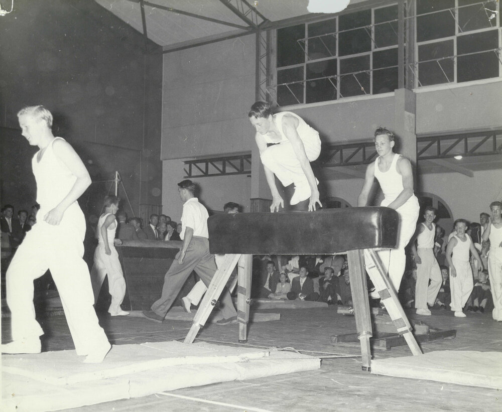 Opening of the gymnasium, 1956