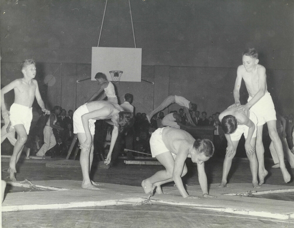 Opening of the gymnasium, 1956
