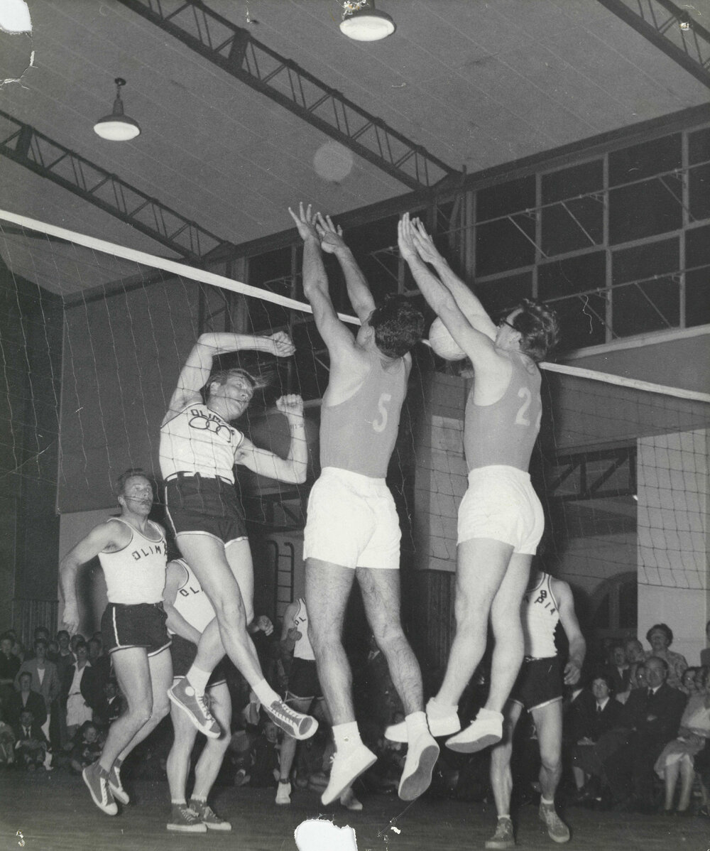 Opening of the gymnasium, 1956