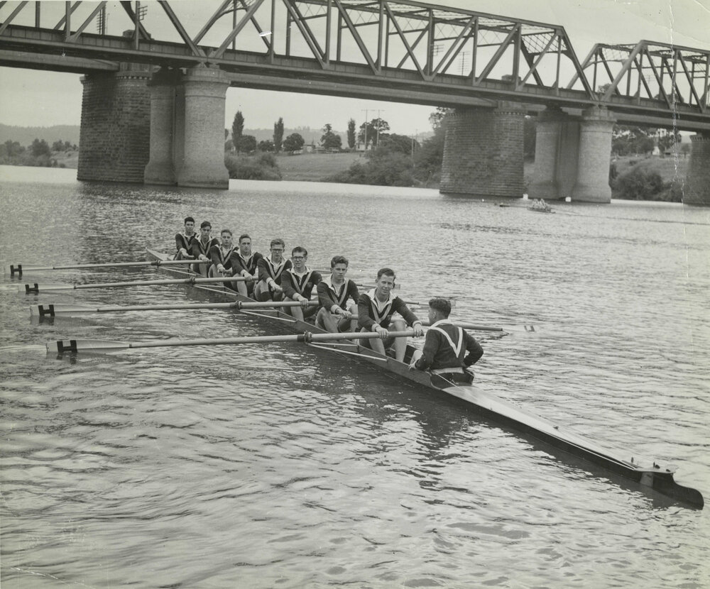 1st VIII on the Nepean, 1953