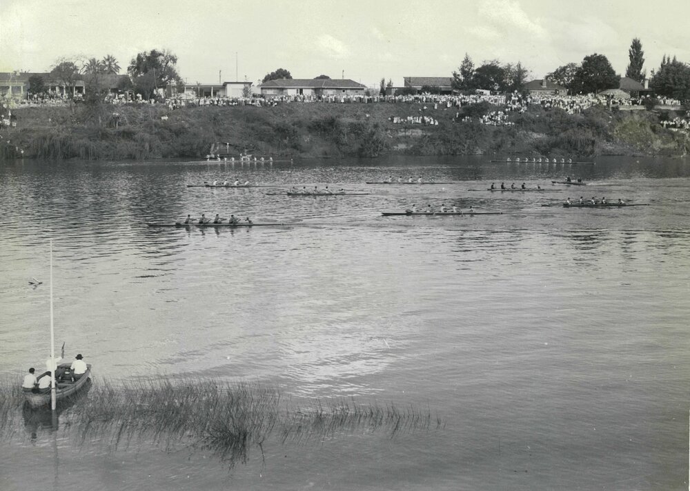 3rd IV finish, GPS Regatta, 1956