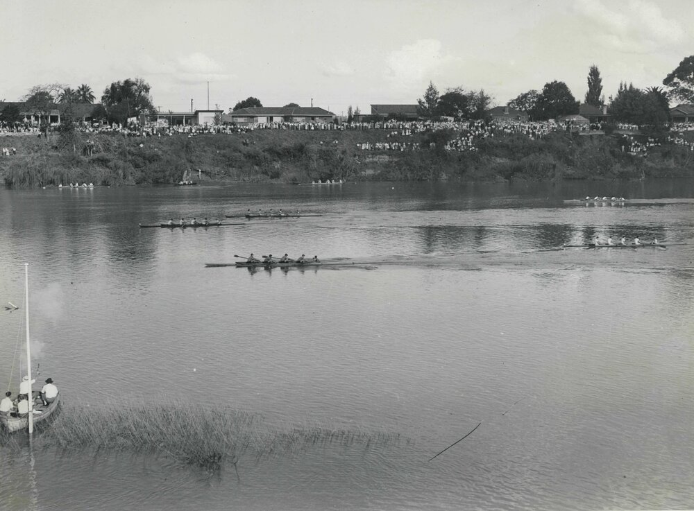 4th IV finish, GPS Regatta, 1956