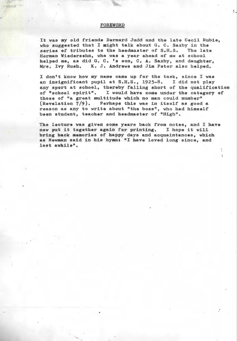 George Campbell Saxby, by Thomas Frederick McKnight (1974)