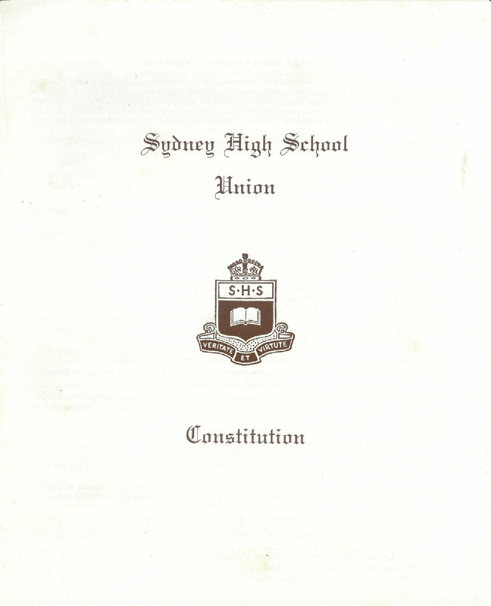 School Union - Constitution 1979