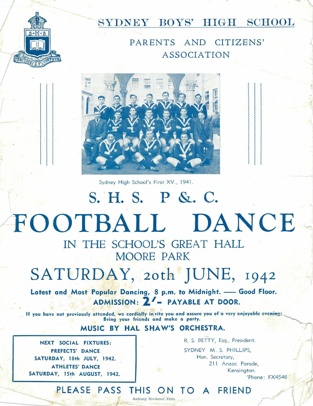 Football Dance, 20 June 1942