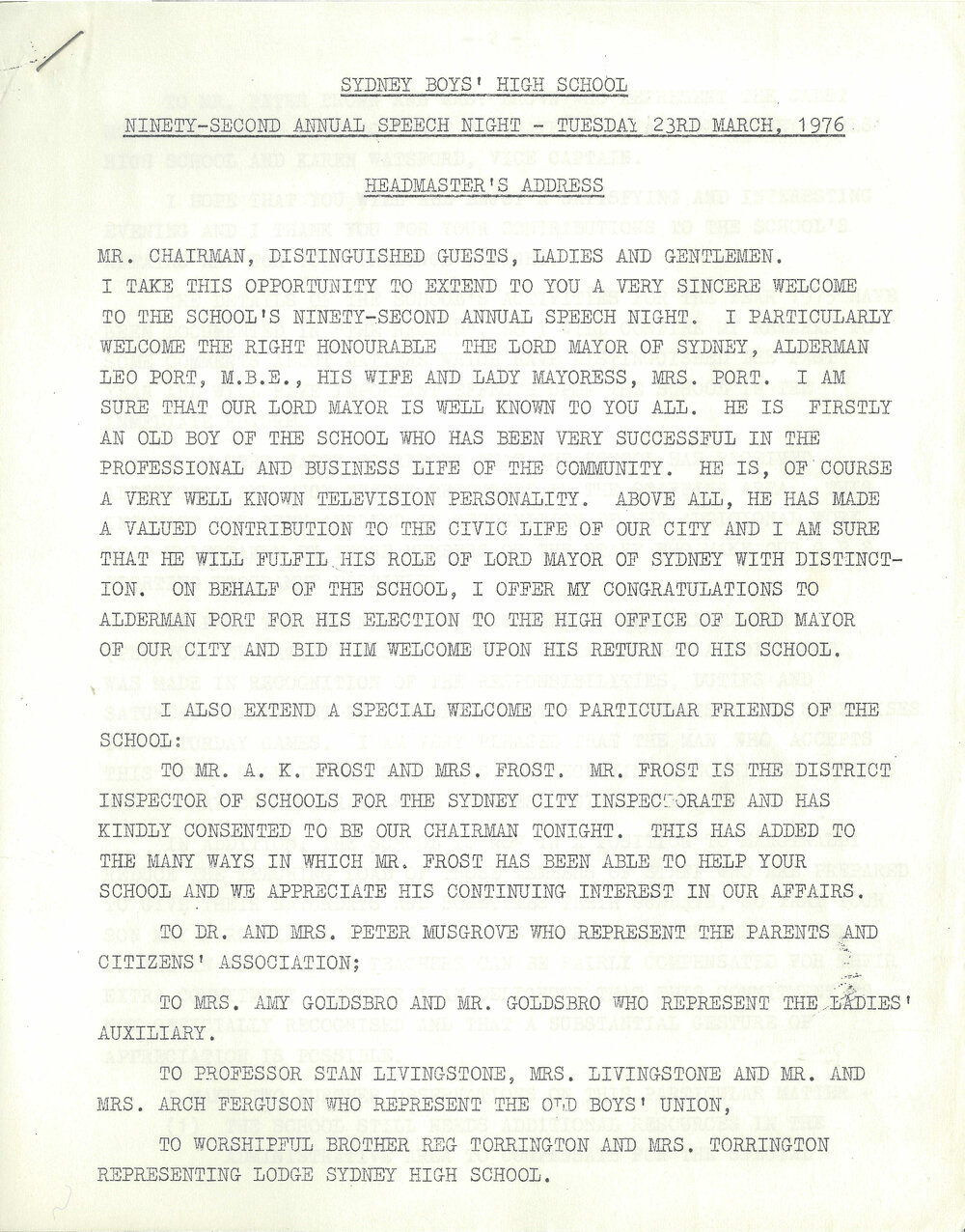 Headmaster's Report 1975