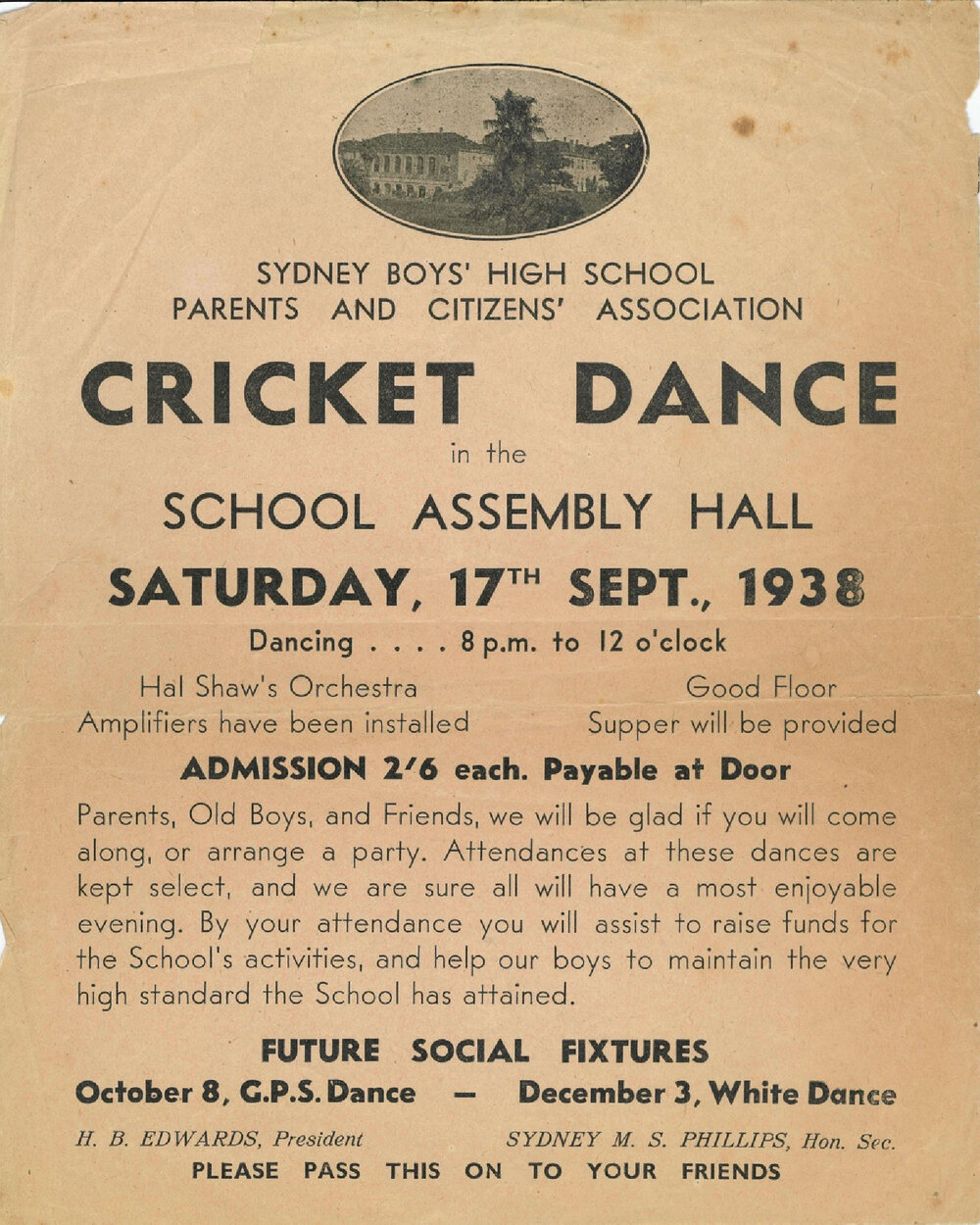 Cricket Dance, 17 September 1938