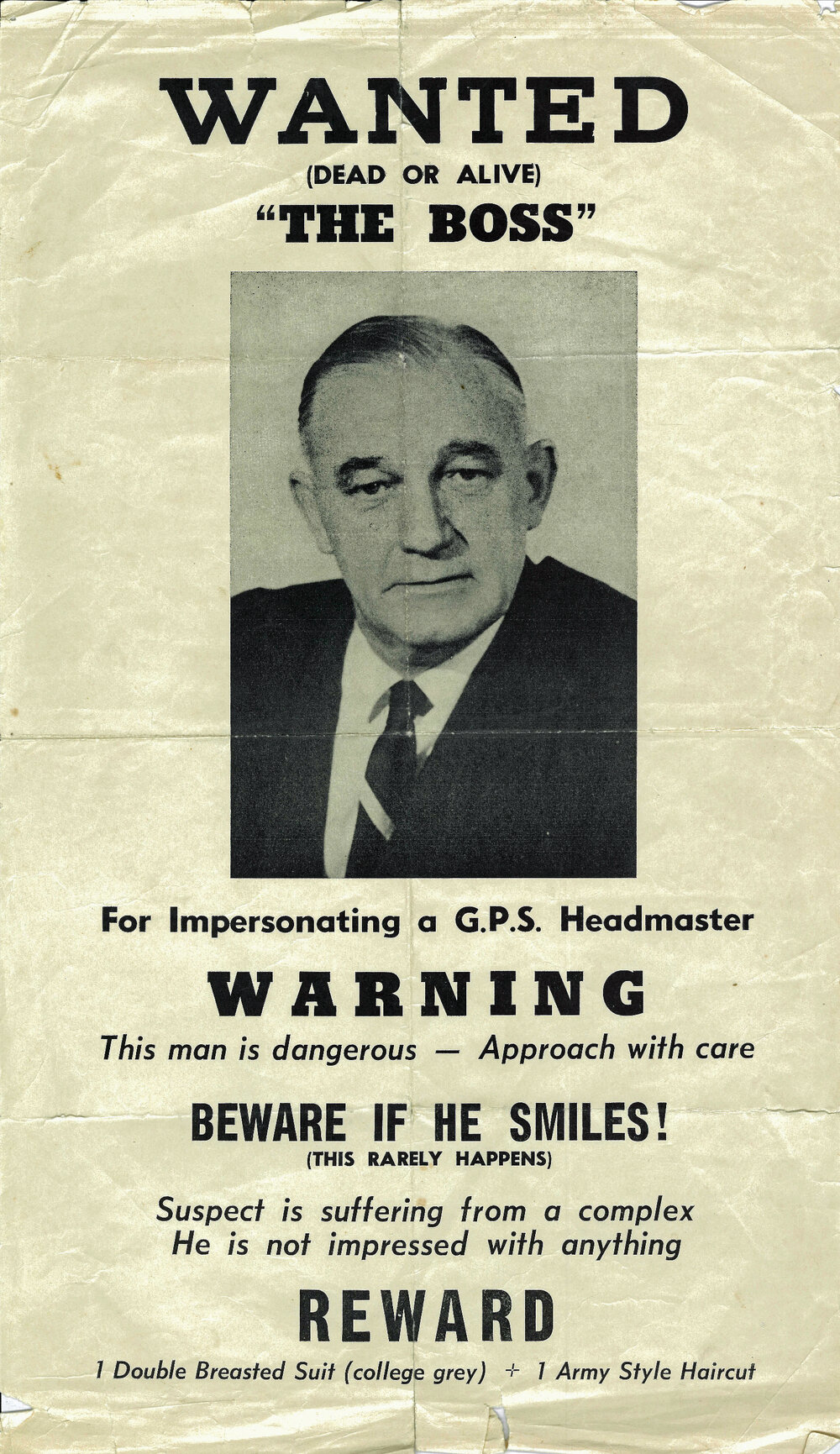 Wanted dead or alive "The Boss"