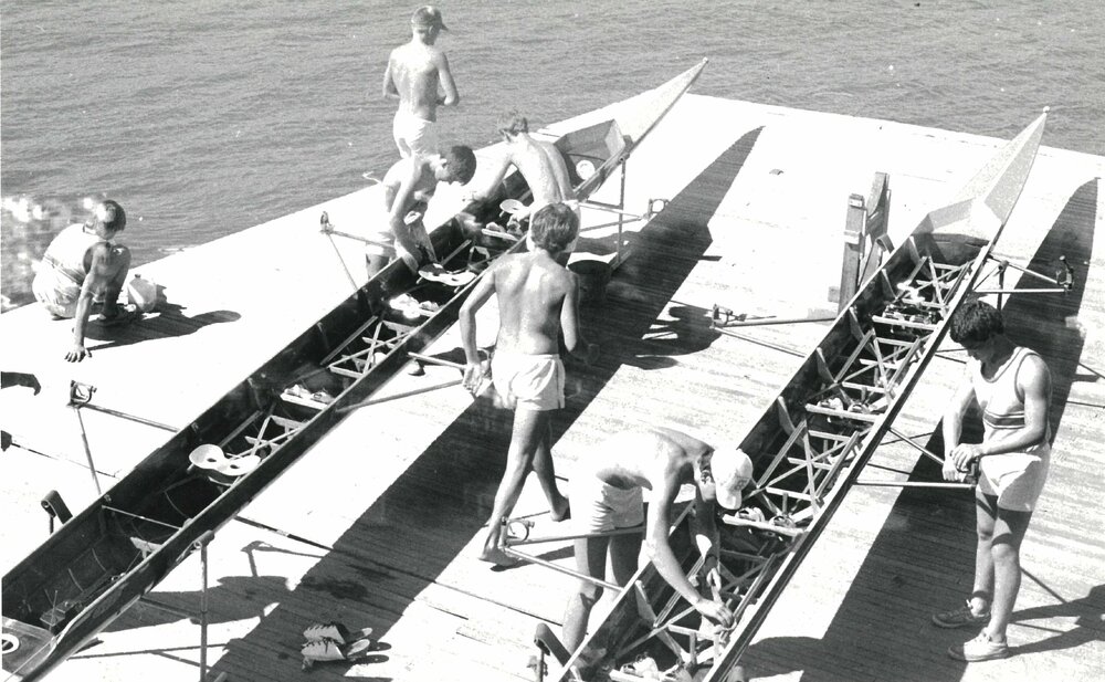 On the pontoon at Abbotsford 1984