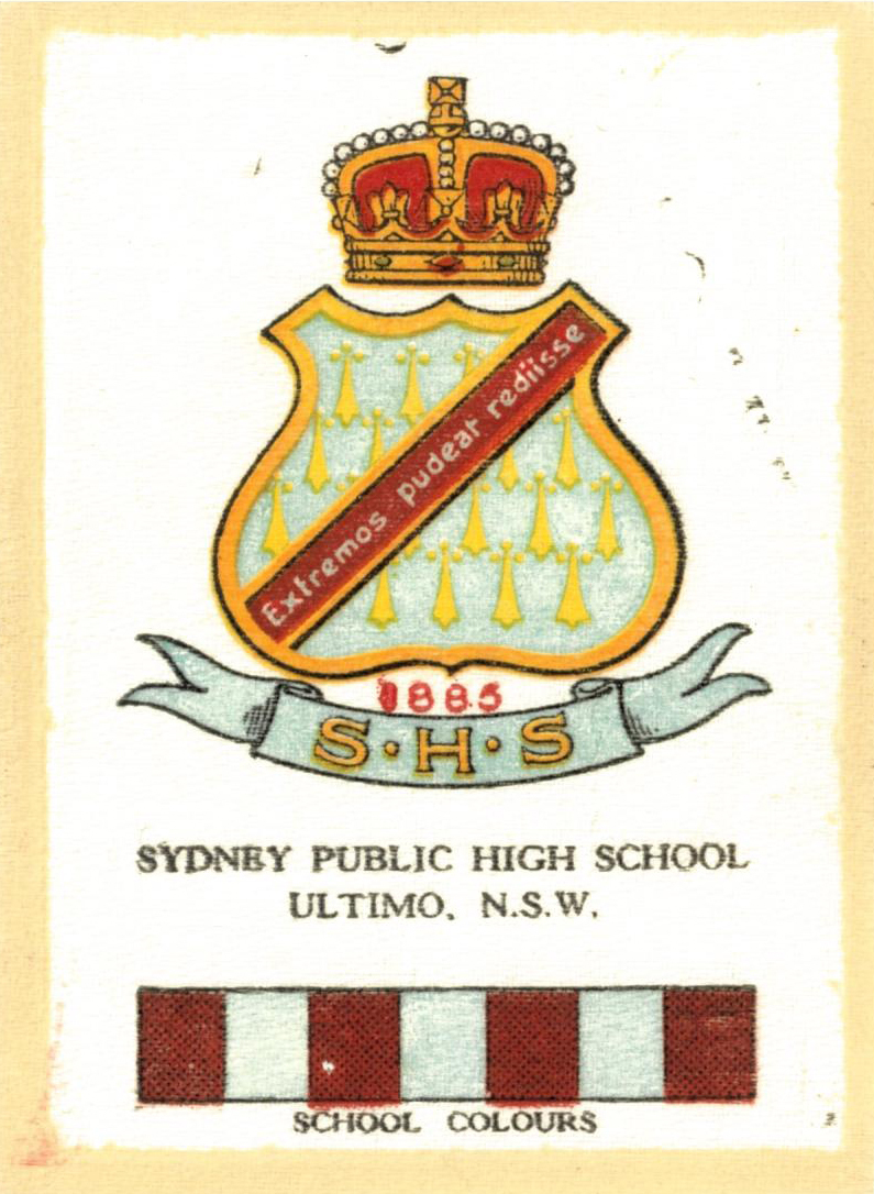 School badge, cigarette card, c 1917