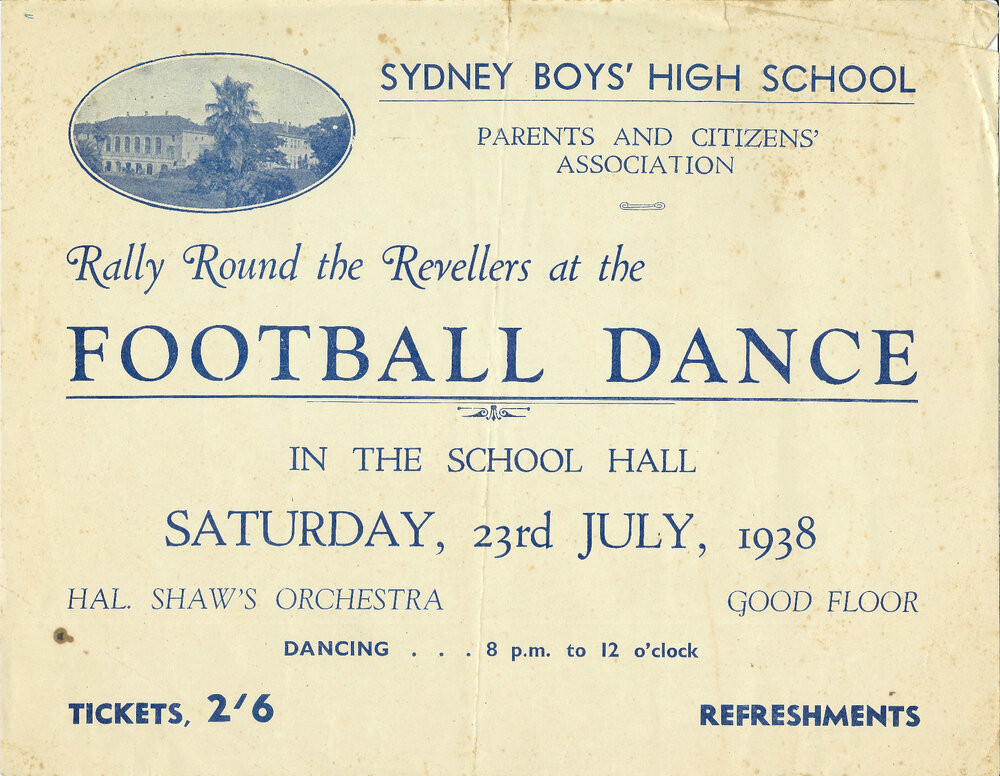 Football Dance flyer, 23 July 1938