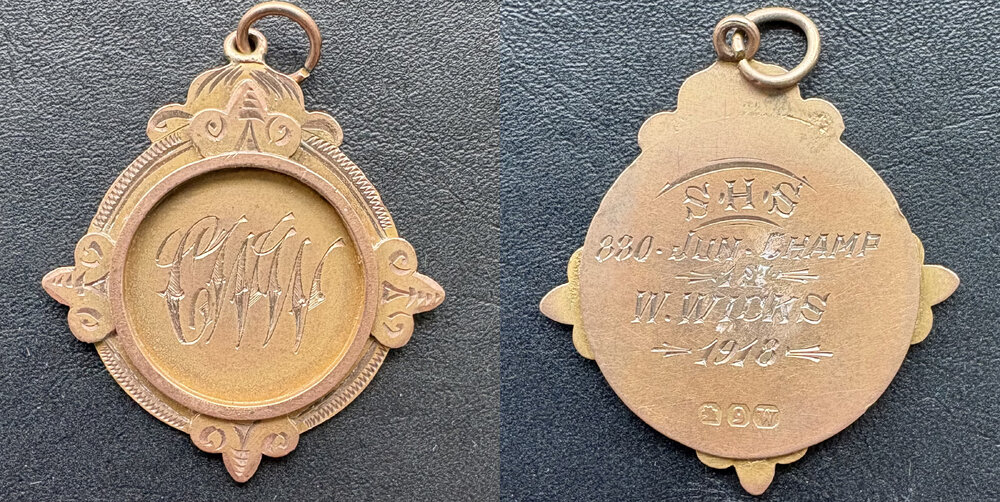 Athletics Medal 1918 - 880 yards junior championship