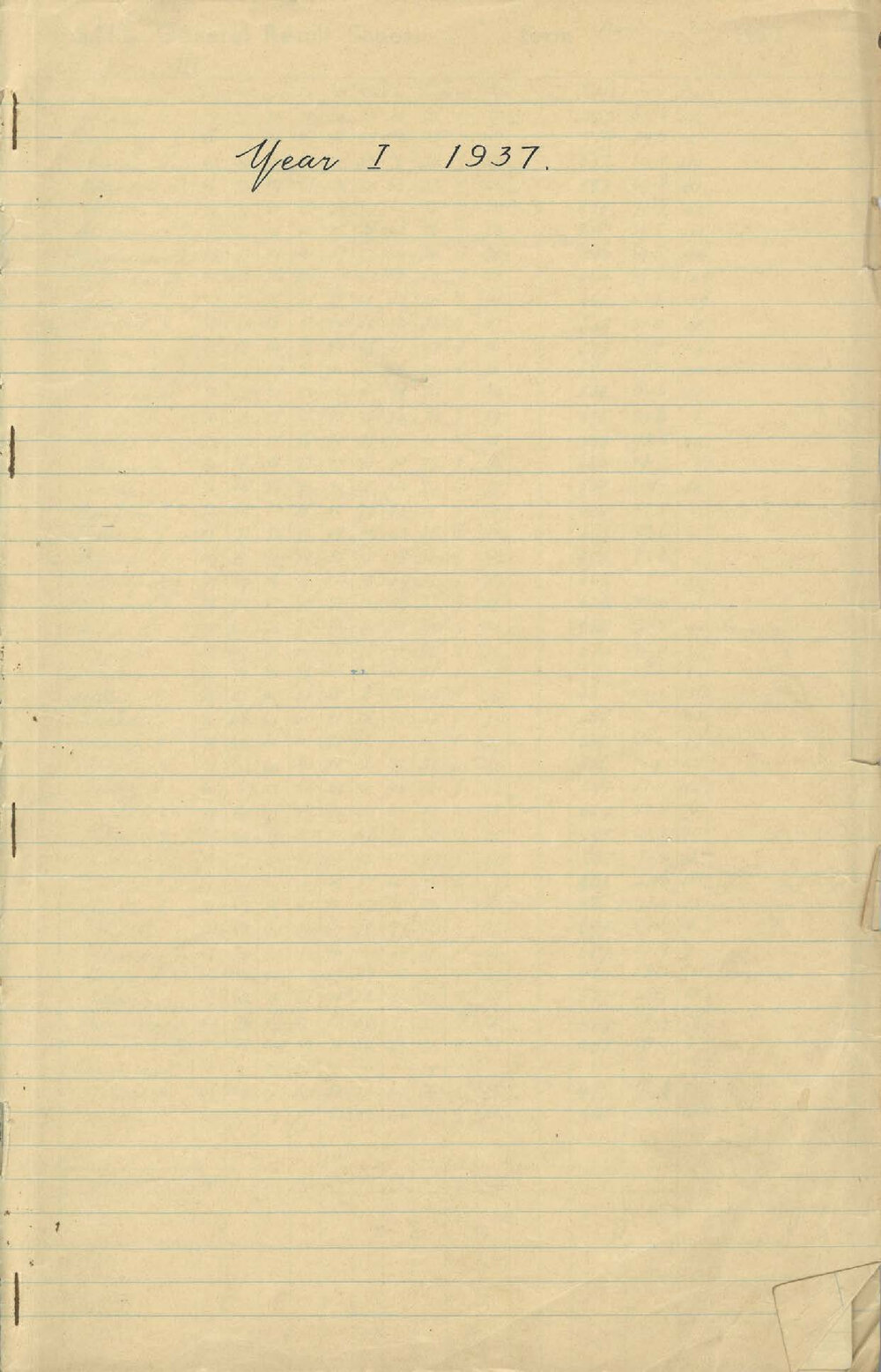 Examination Record 1937