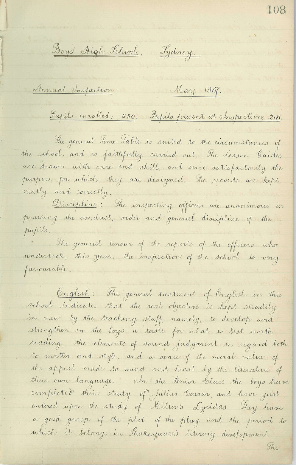 Annual Inspection - May 1907