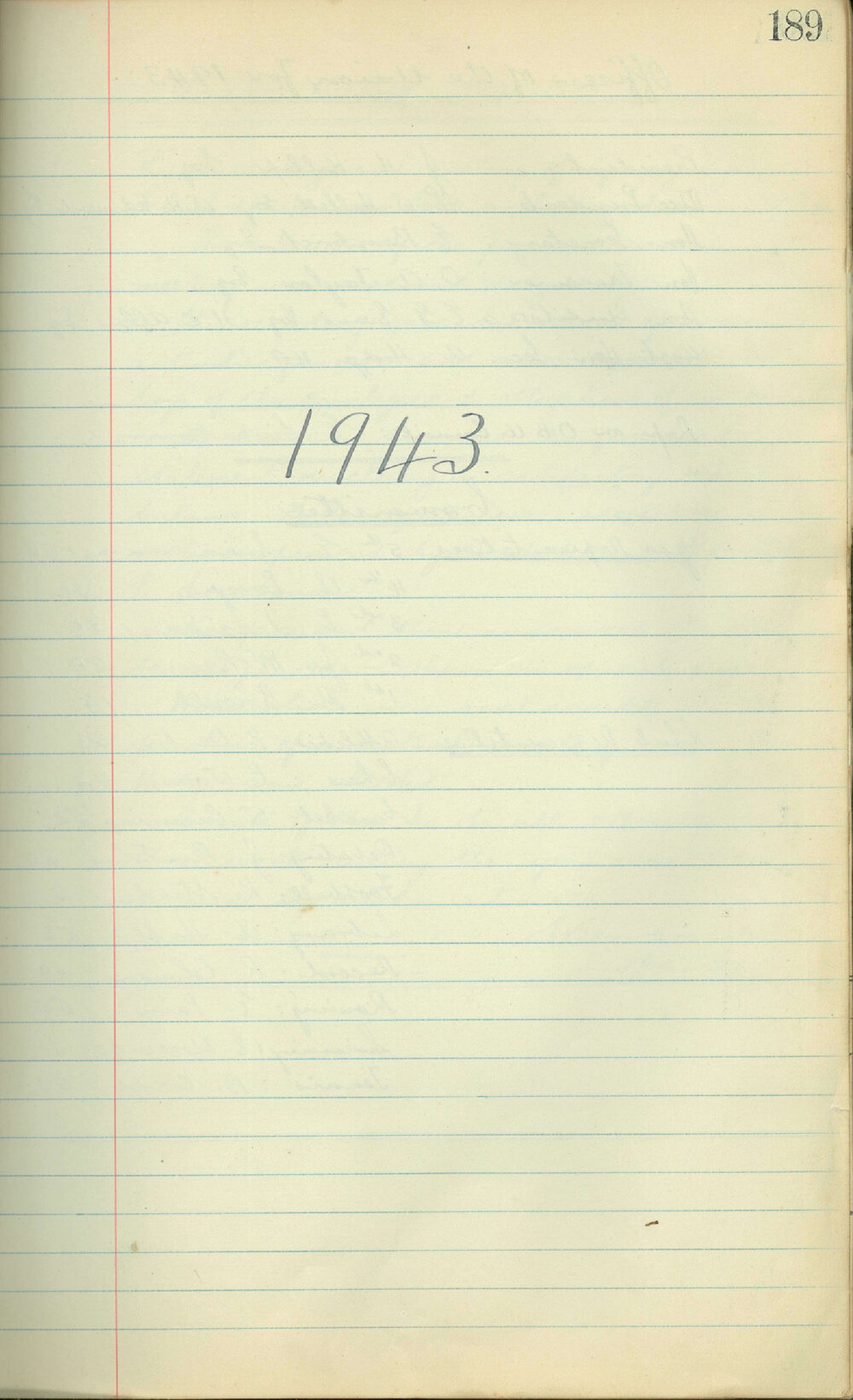 School Union - Minutes, 1943