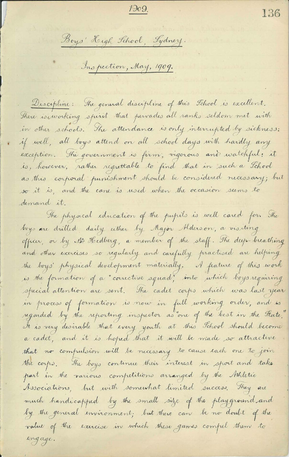 Annual Inspection - May 1909