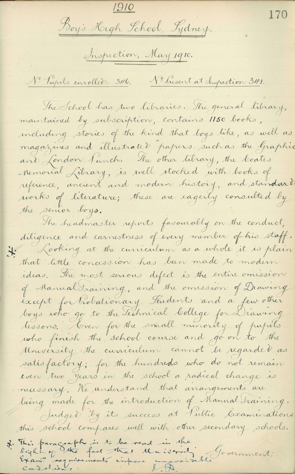 Annual Inspection - May 1910