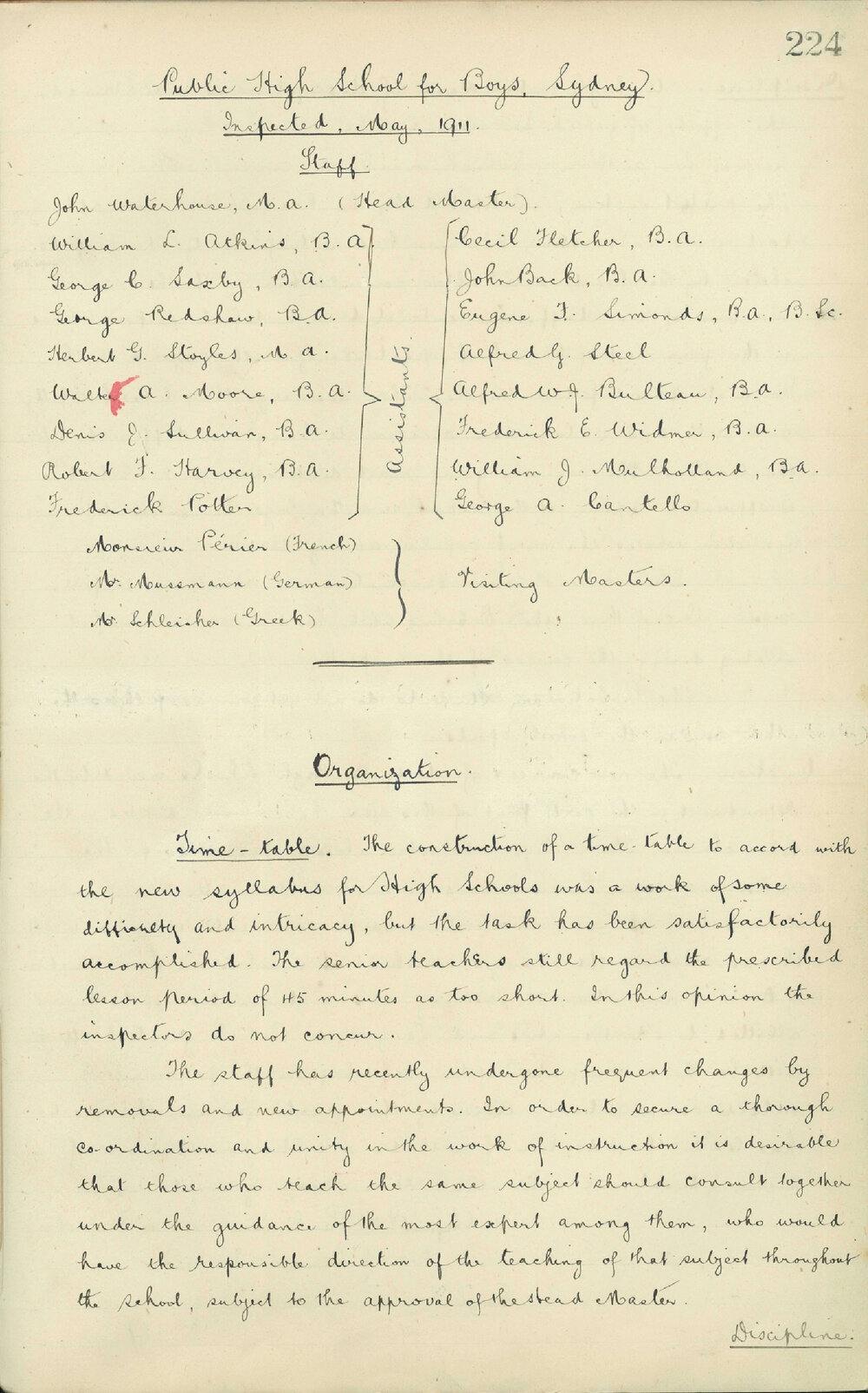 Annual Inspection - May 1911