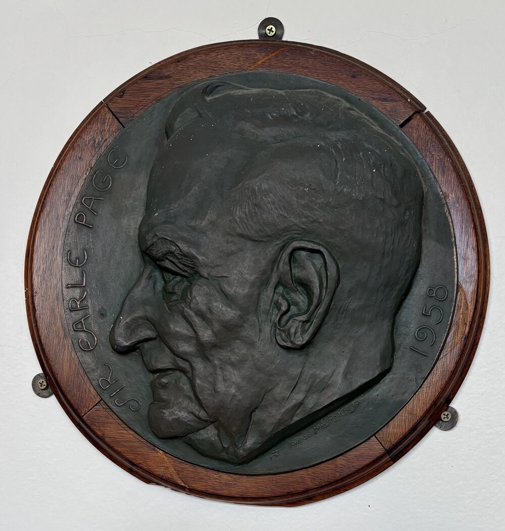 Plaque: Sir Earle Page 1958