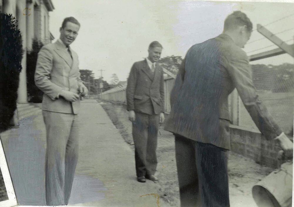 Landscaping the school grounds, 1936
