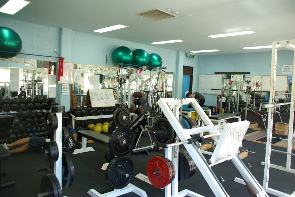 The Alan May weights room, 2006