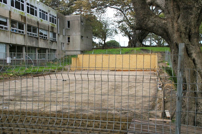 Construction of the cricket nets, 2006