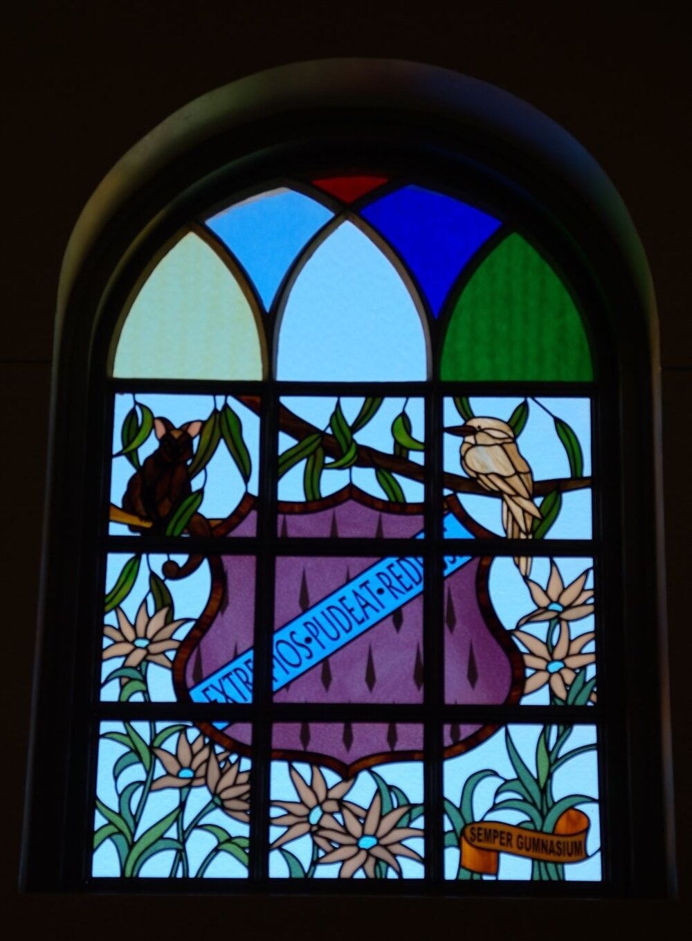 Stained glass in the main building, 2007