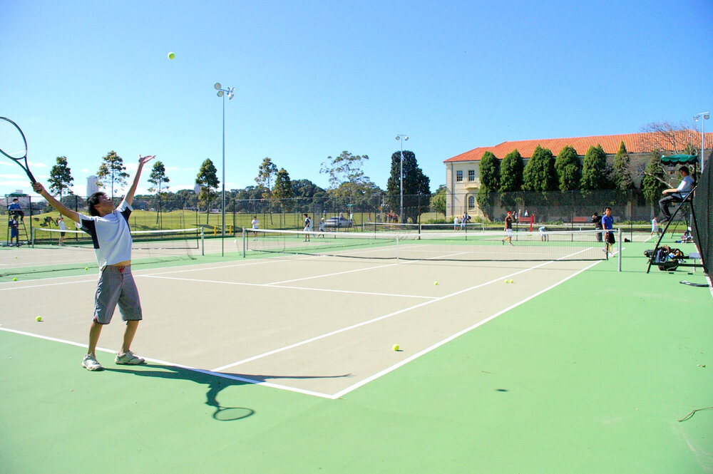 Opening of the refurbished tennis courts, 2006