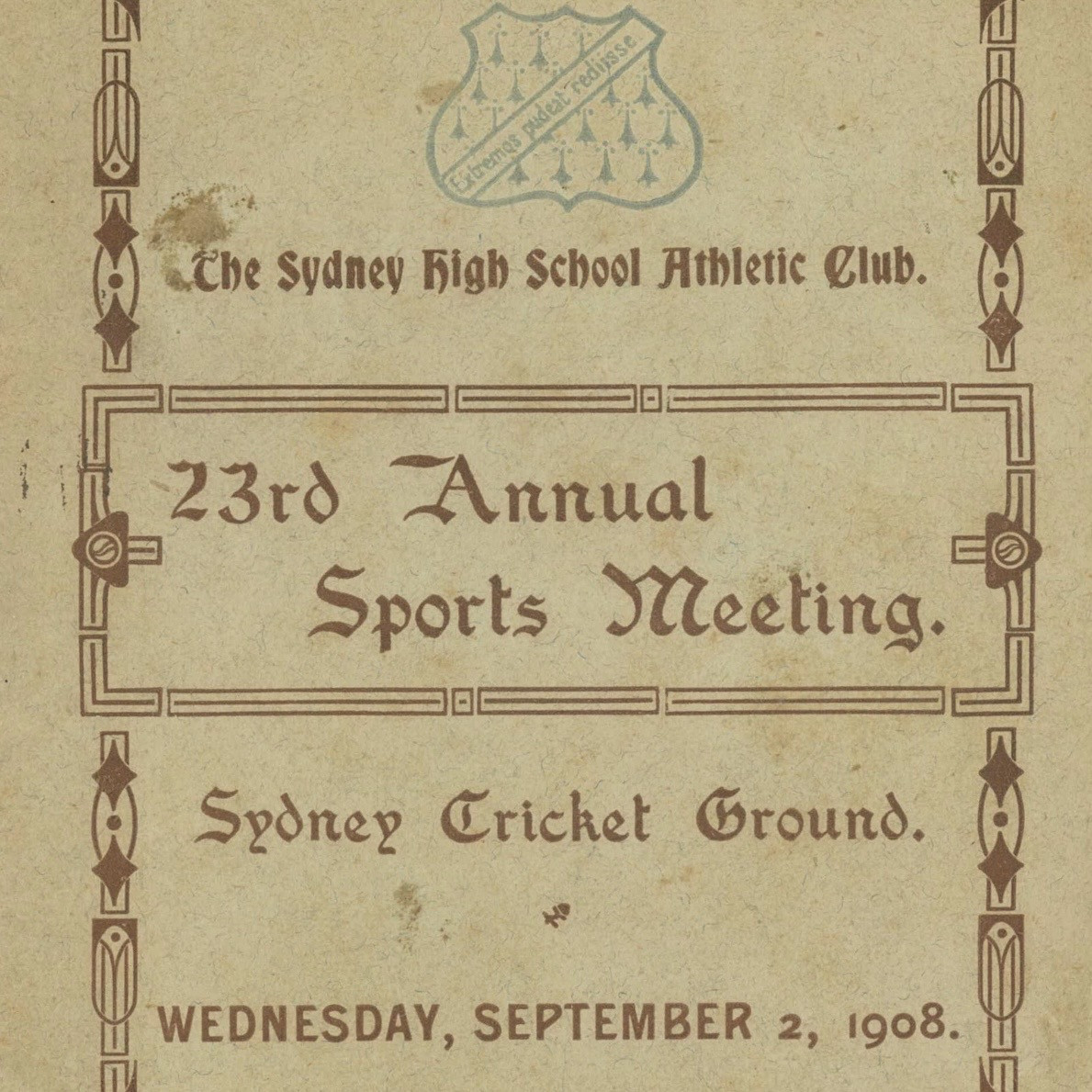 Annual sports meeting, 2 September 1908