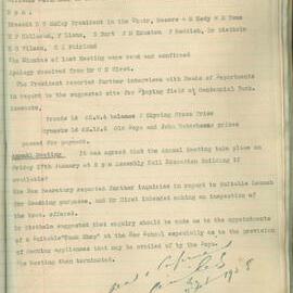 Sydney High School Old Boys Union Minutes 1928