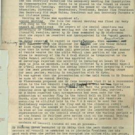 Sydney High School Old Boys Union Minutes 1932