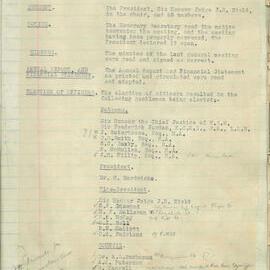 Sydney High School Old Boys Union Minutes 1940