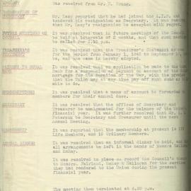 Sydney High School Old Boys Union Minutes 1942