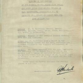 Sydney High School Old Boys Union Minutes 1945