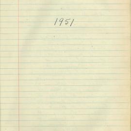 School Union - Minutes, 1951