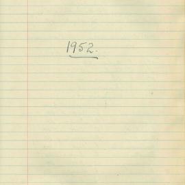 School Union - Minutes, 1952