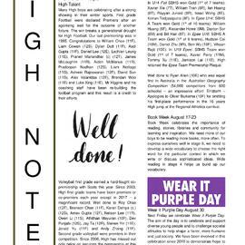 High Notes, Vol 25 No 26, 23 August 2024