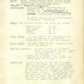 Sydney High School Old Boys Union Minutes 1953