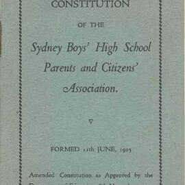 Parents and Citizens Association Constitution (as amended 8 November 1945)