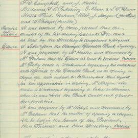 Parents and Citizens Association Minutes, 1943